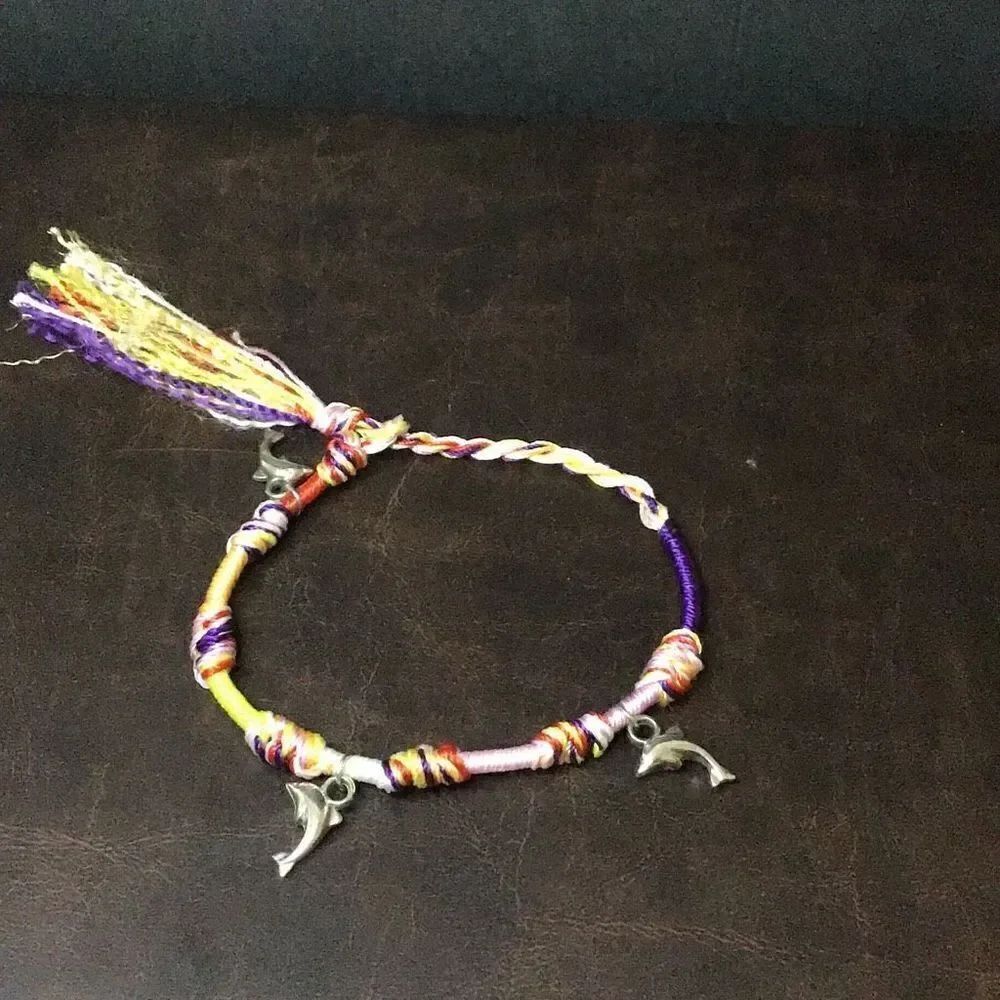 Handmadeโcolorfulโdolphinโcharmโbracelet